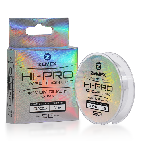   ZEMEX HI-PRO COMPETITION LINE 50 m, d 0.091 mm, 0.76 kg, clear